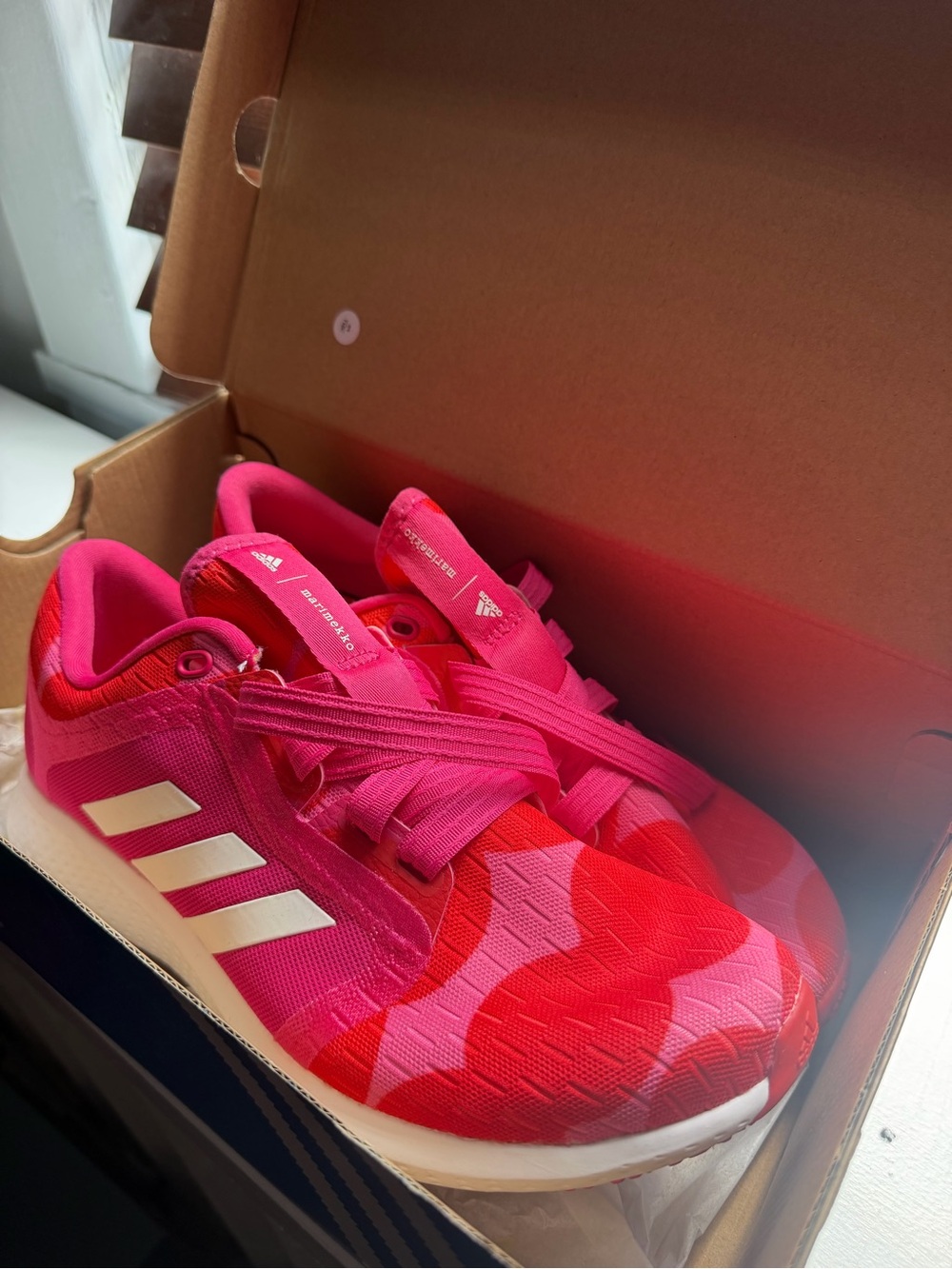 adidas Women's Athletic Sneakers in Pink and Red